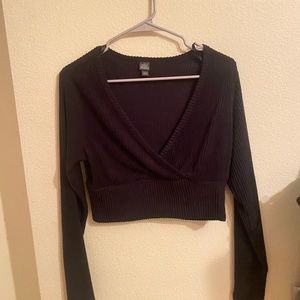 cute long sleeve with cross over in front